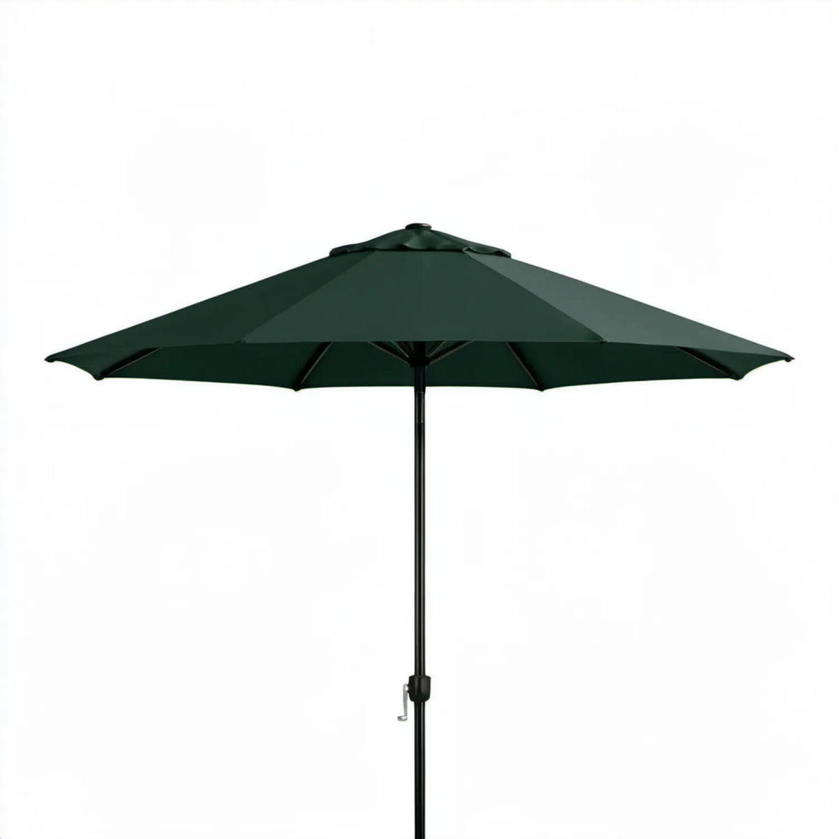 Ciemnozielony ośmiokątny parasol ogrodowy 300 cm z korbką, wysokość 245 cm
