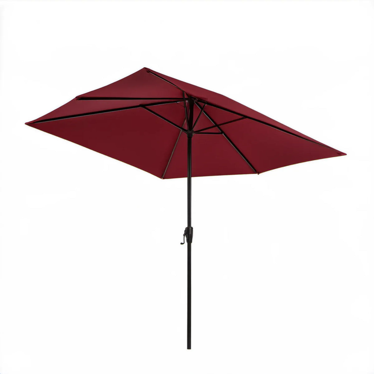 Prostokątny parasol ogrodowy bordowy 300 x 200 cm z korbą, wysokość 240 cm