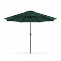 Ośmiokątny parasol ogrodowy 270 cm ciemnozielony/czarny z korbą