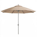Beżowy parasol z centralnym masztem Ø270 cm, wysokość 245 cm