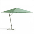 Boczny parasol ogrodowy kwadratowy 300 x 300 cm zielono-srebrny, aluminium i poliester