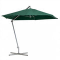 Zielony boczny parasol ogrodowy kwadratowy 300 x 300 cm z aluminium i poliestru