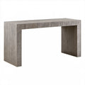 Szara konsola prostokątna 120 x 35 x 75 cm z laminowanej płyty wiórowej
