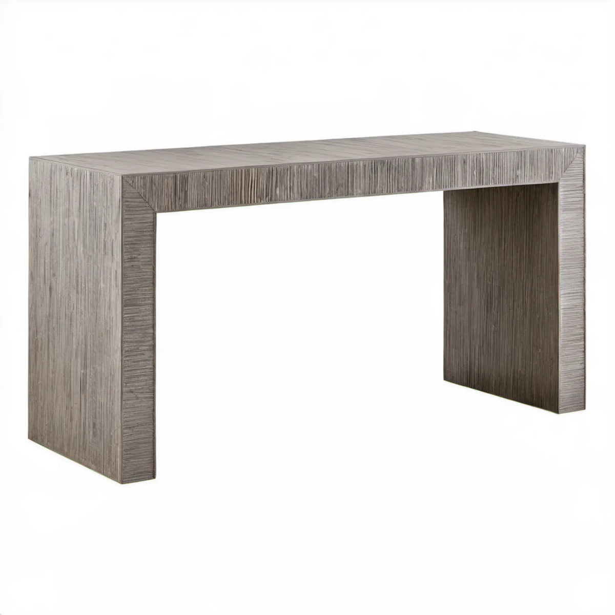 Szara konsola prostokątna 120 x 35 x 75 cm z laminowanej płyty wiórowej