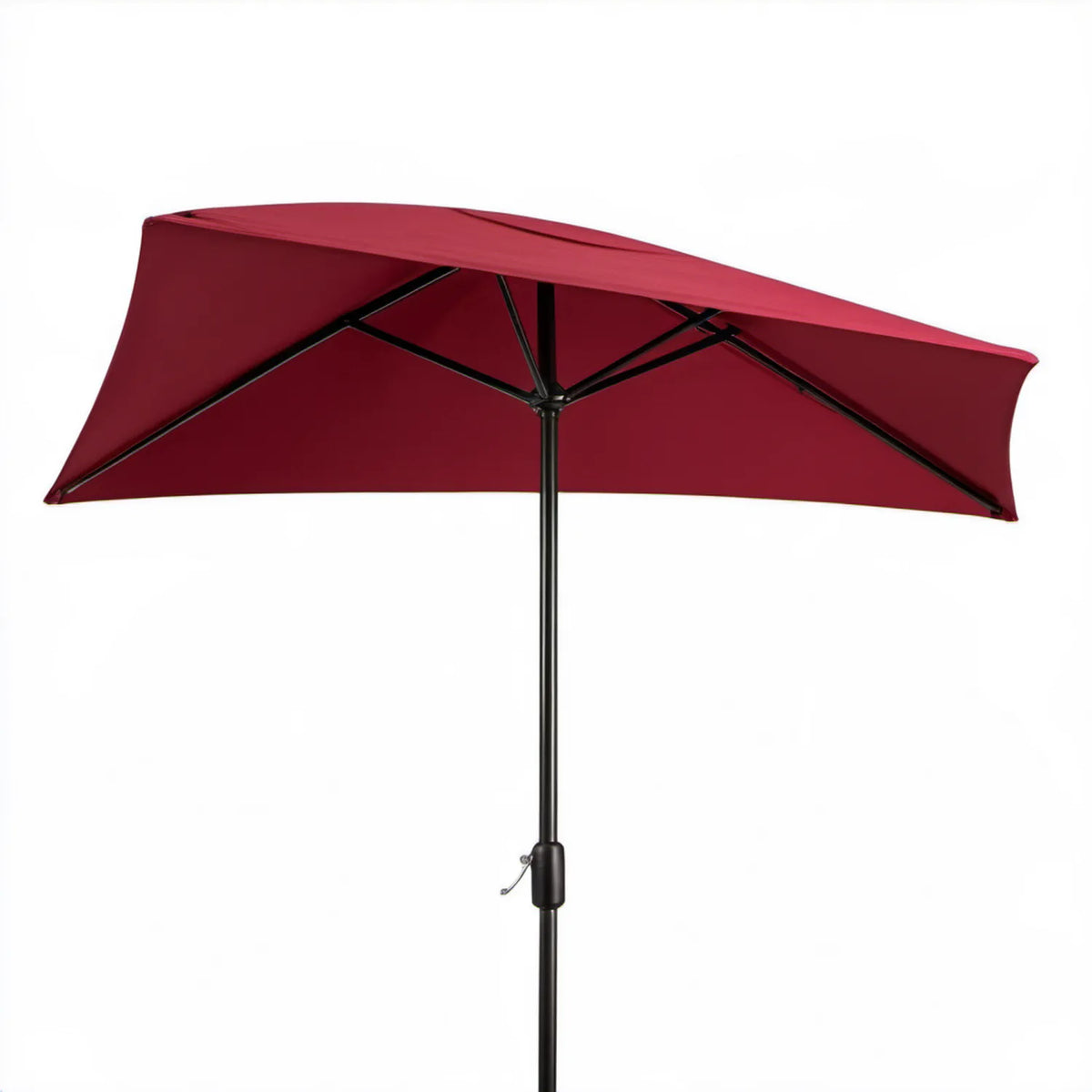 Bordowy parasol ogrodowy prostokątny 300 x 200 cm z korbą i stalowym masztem